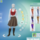 A mannequin wearing a red top and brown skirt in The Sims.